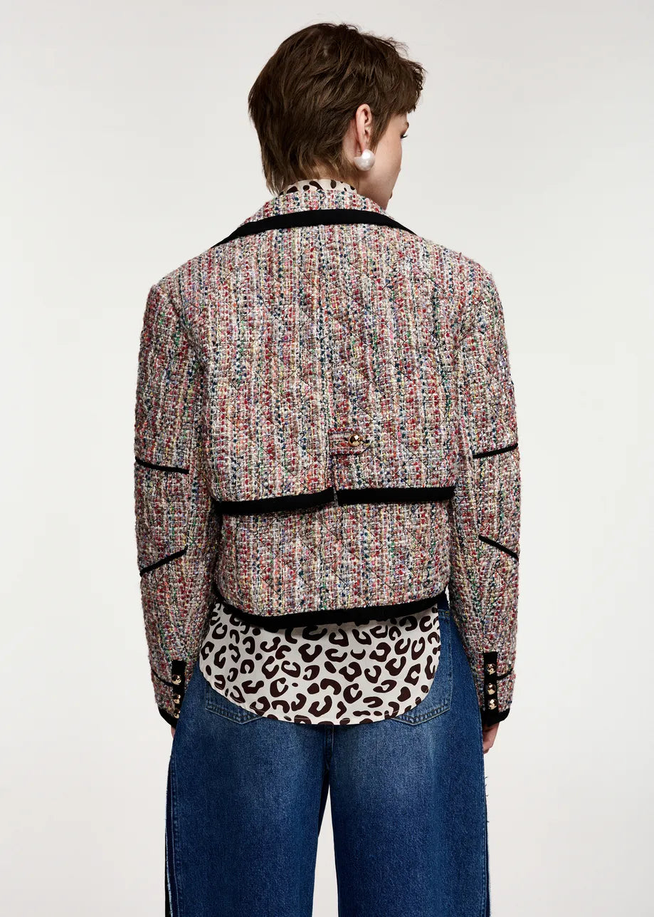 ESSENTIEL ANTWERP MULTI KIRA1 CROPPED JACKET 226