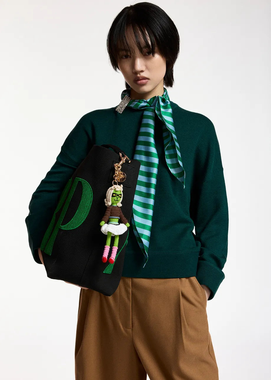 ESSENTIEL ANTWERP GREEN KURTIS PULLOVER WITH SCARF 226