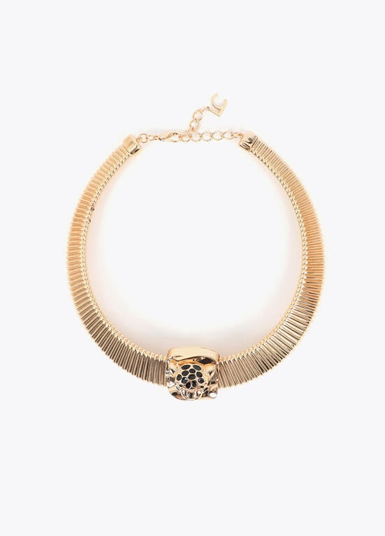lola casademunt leopard mesh gold necklace 2603032 night out