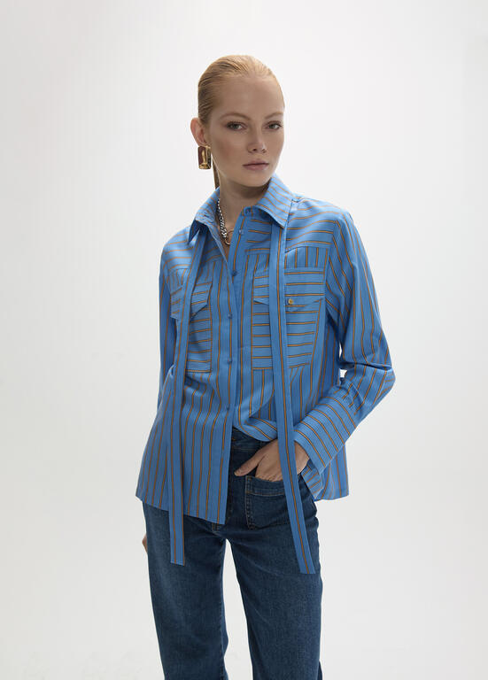 mf2615014 lola casademunt maite blue stripe blouse