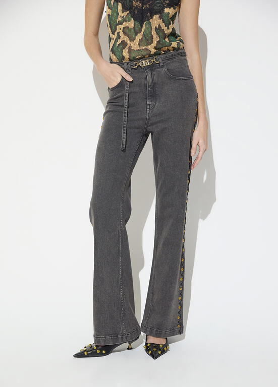 lola casademunt maite grey stud jeans MF2614011 going out