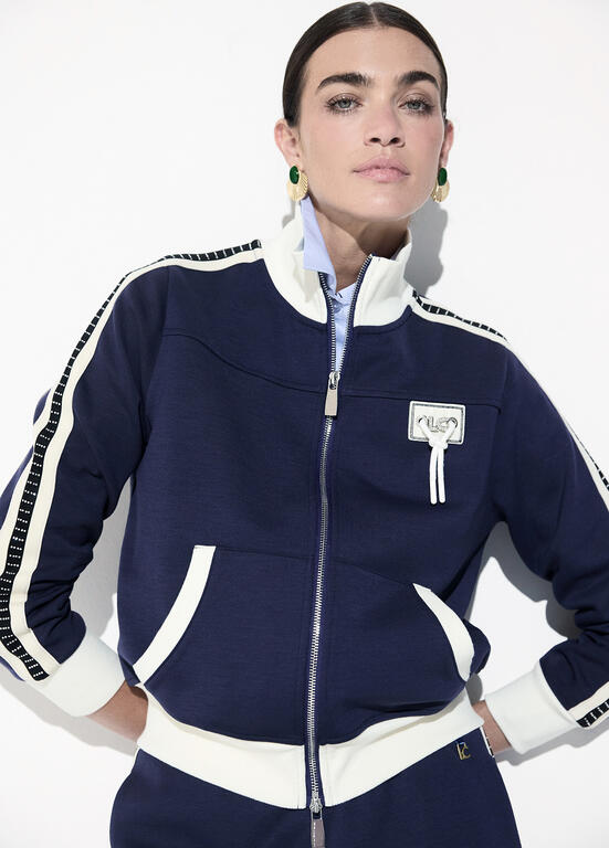 lola casademunt navy zip up jacket  LF2611031 smart casual