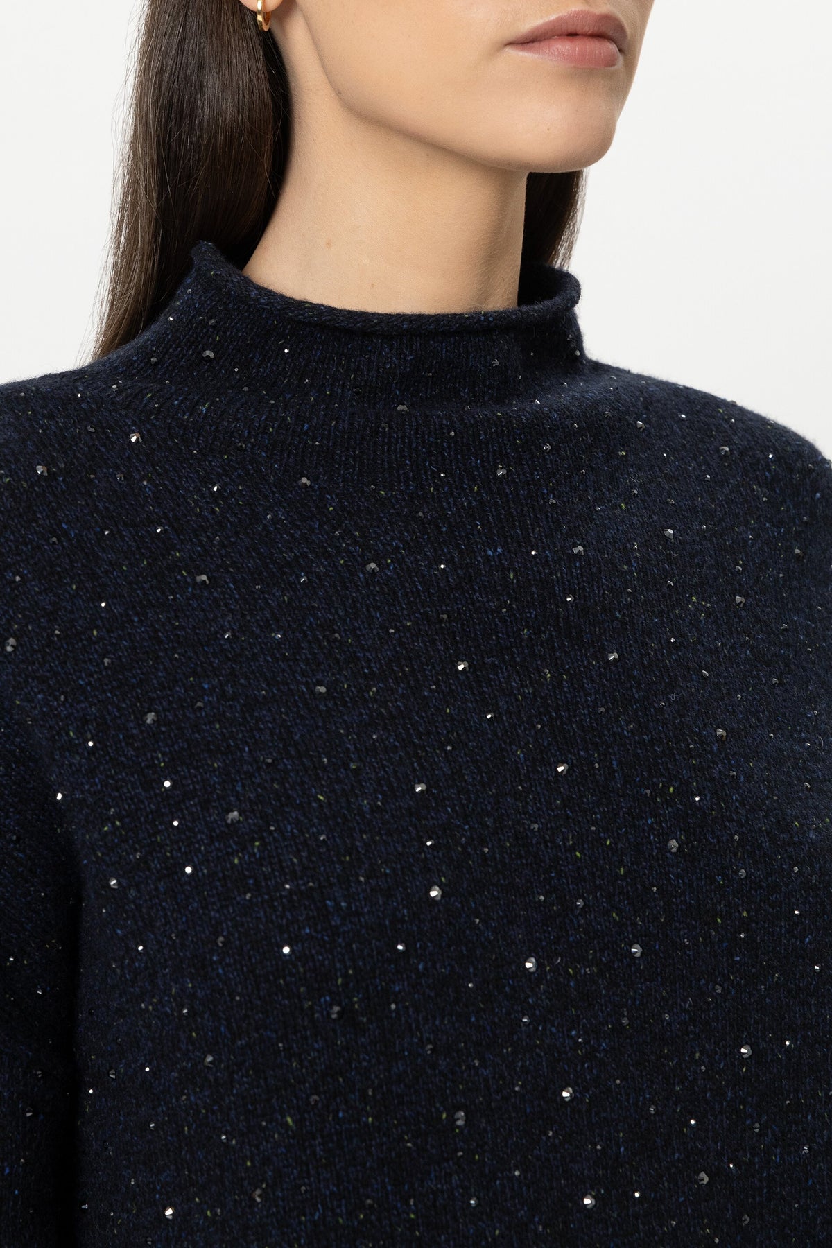 148858 luisa cerano navy sparkle knit going out