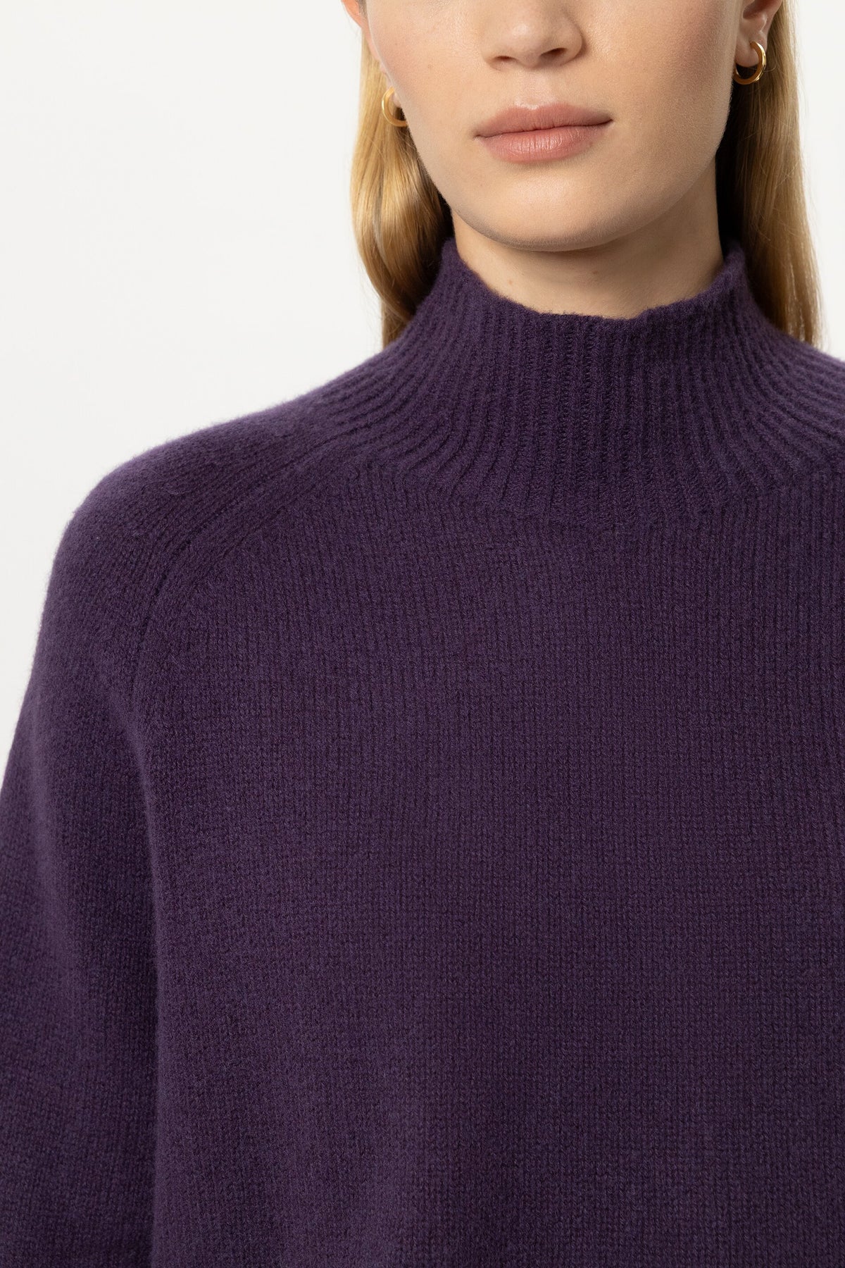 148868 luisa cerano purple high neck  knit