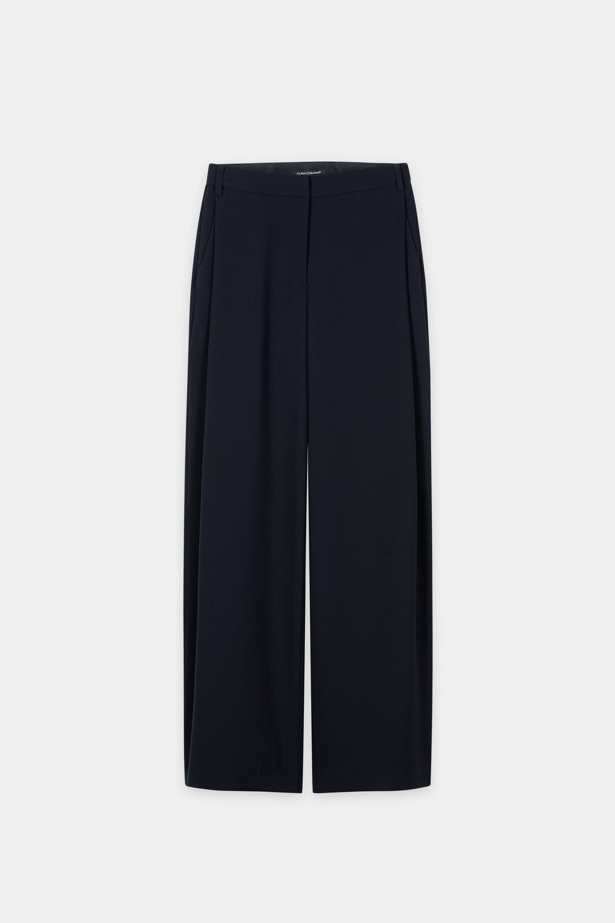 LUISA CERANO NAVY WIDE LEG TROUSERS 648938 226