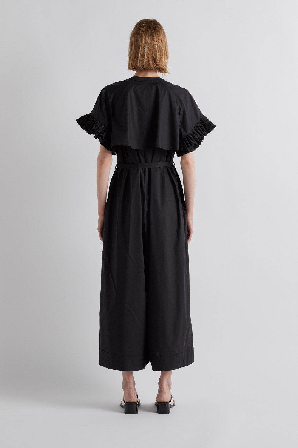 MEIMEIJ BLACK FRILL DETAL JUMPSUIT M6EA39 126