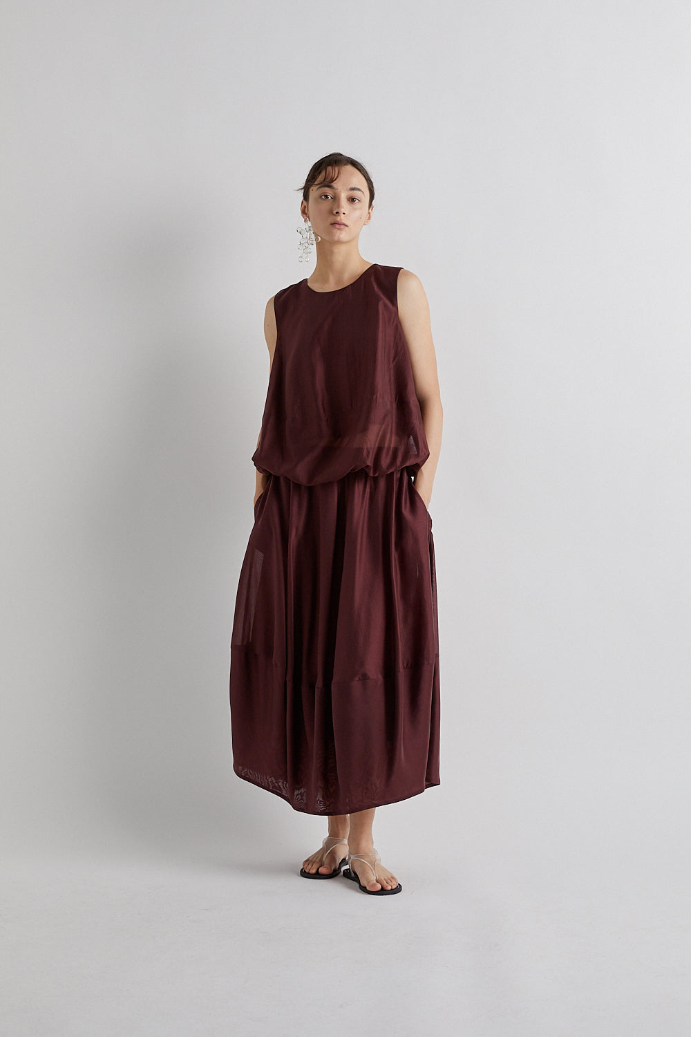 MEIMEIJ  BROWN SHORT SLV TOP M6EF11 126