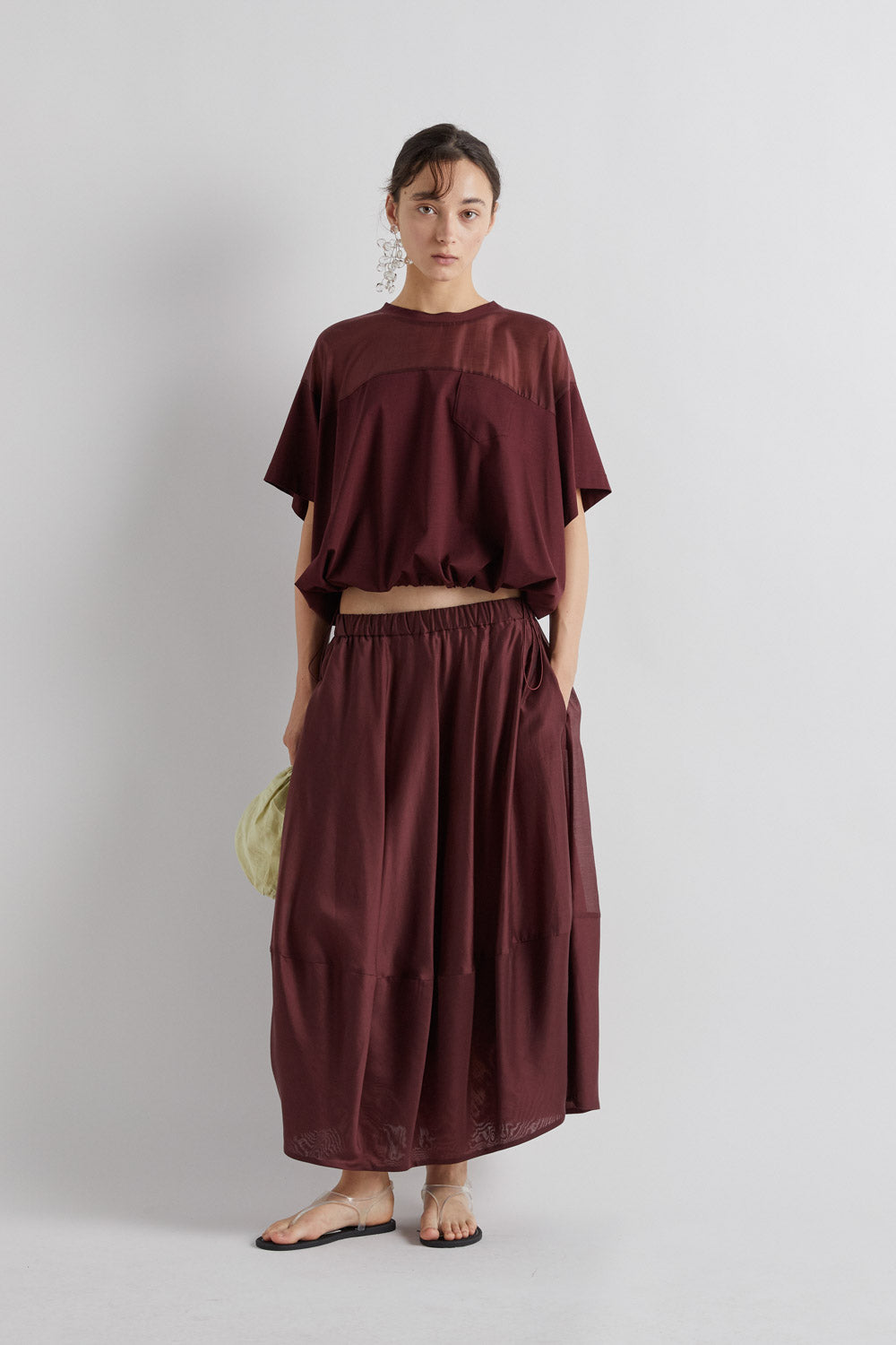 MEIMEIJ  BURGANDY SKIRT M6EF12 126