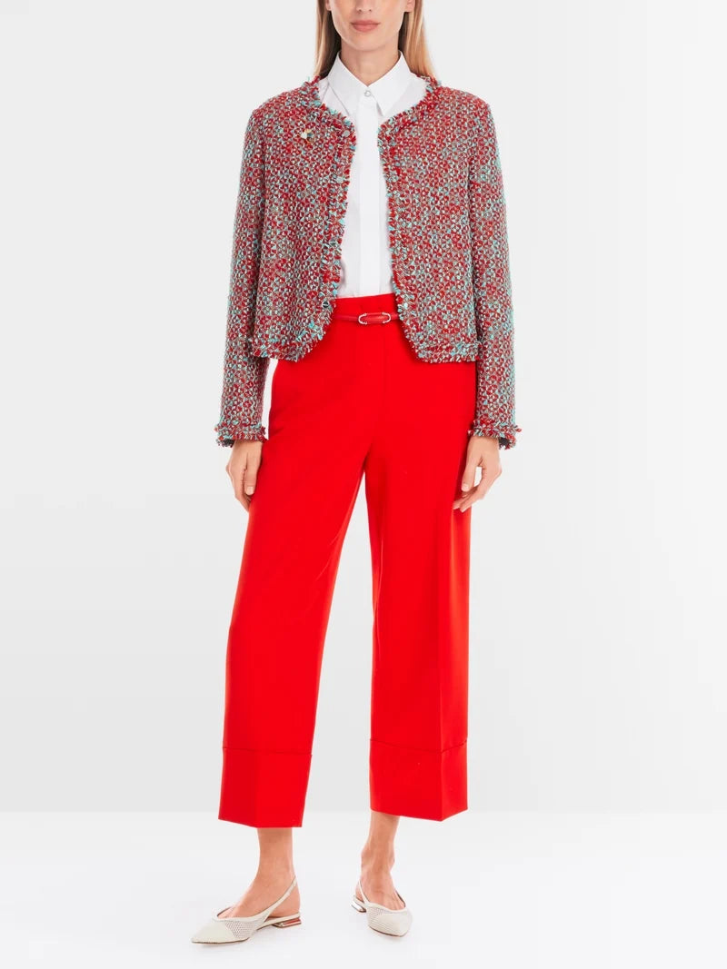 MARCCAIN CORAL TWEED CROPPED JACKET YC3118 W61 MACBEES 