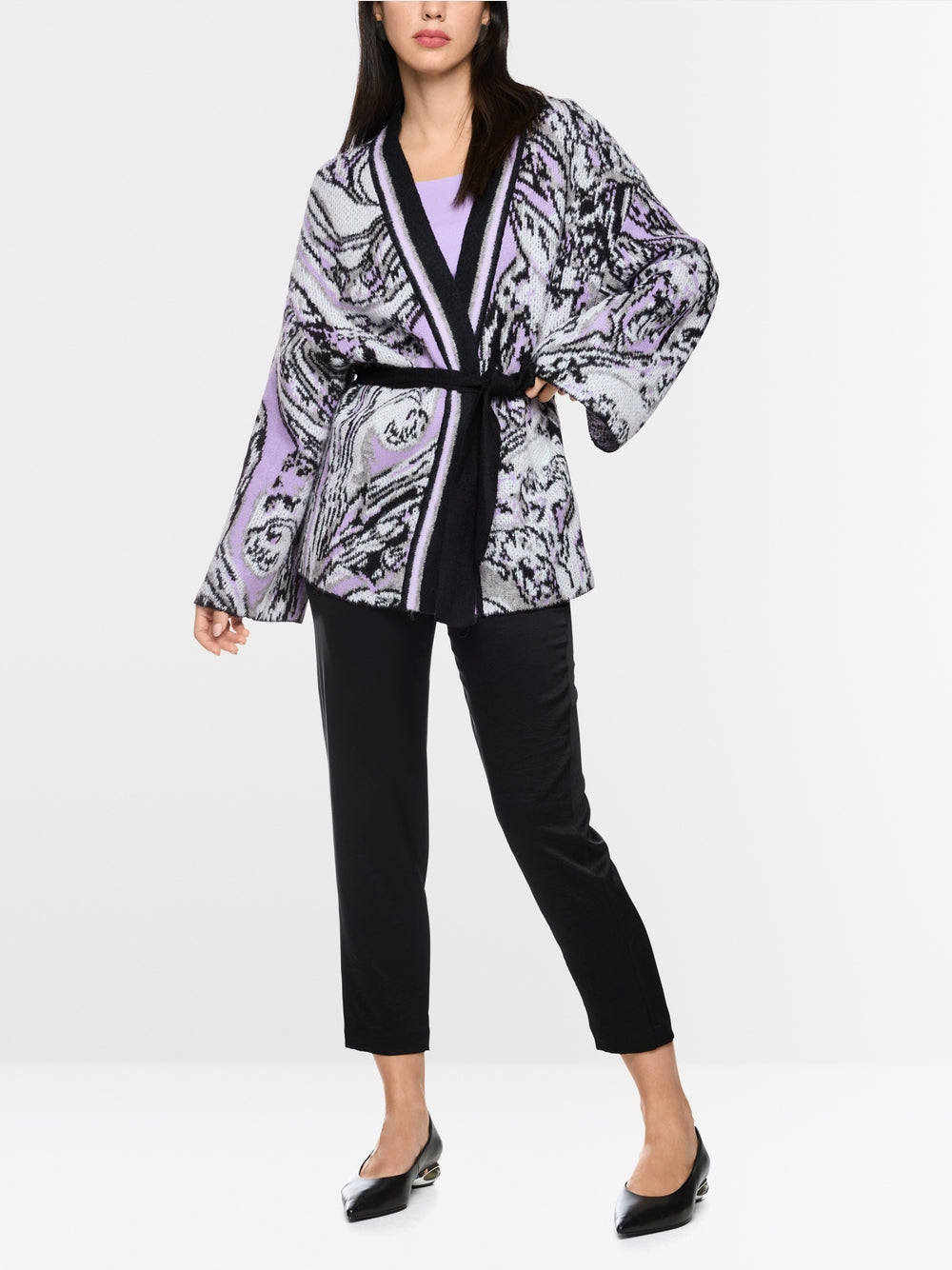bc1103M16 812 marc cain lilac belted knit