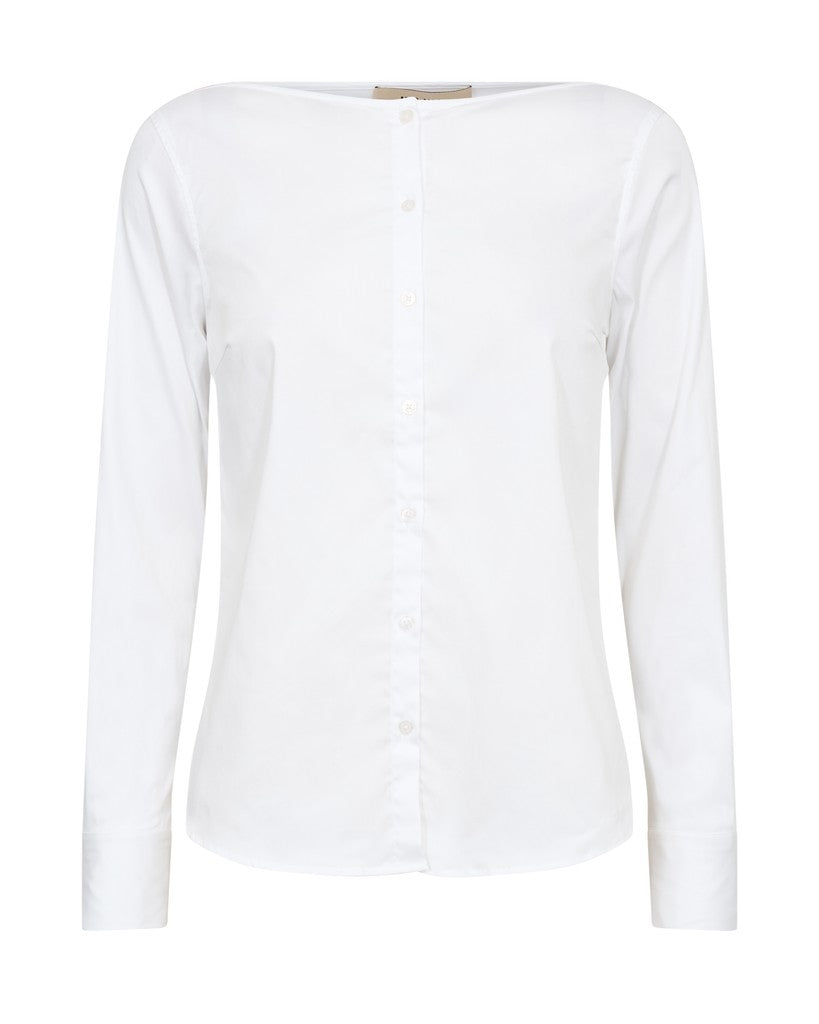 MOS MOSH MMManda Boatneck Shirt White 182470 226