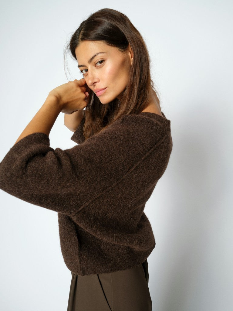 MOS MOSH MMThora Lizet Knit Cardigan brown 180440 226