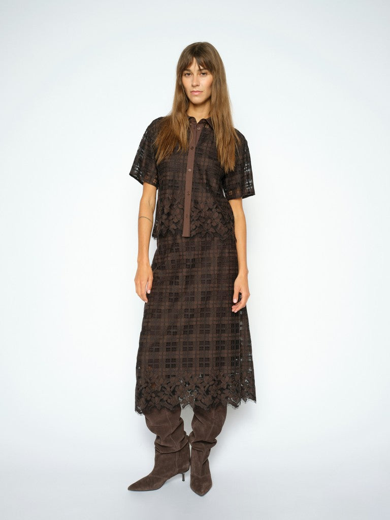 MOS MOSH MMBia Checko Lace Skirt brown 182500 226