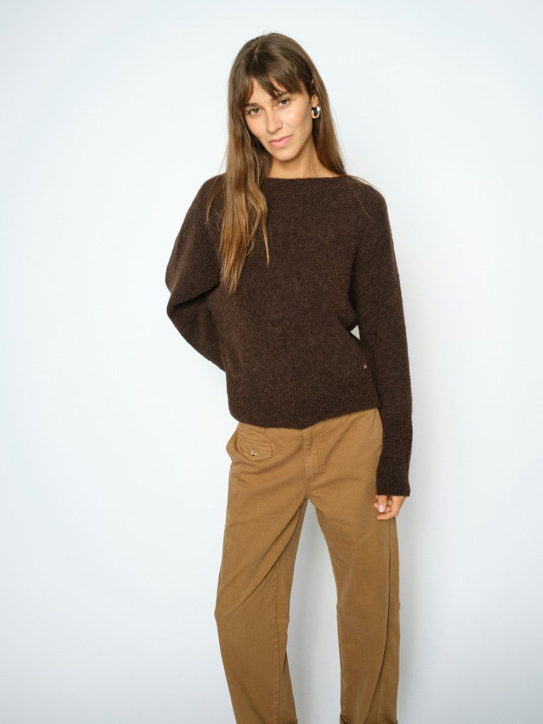 MOS MOSH MMThora Boatneck Knit brown 182750 226