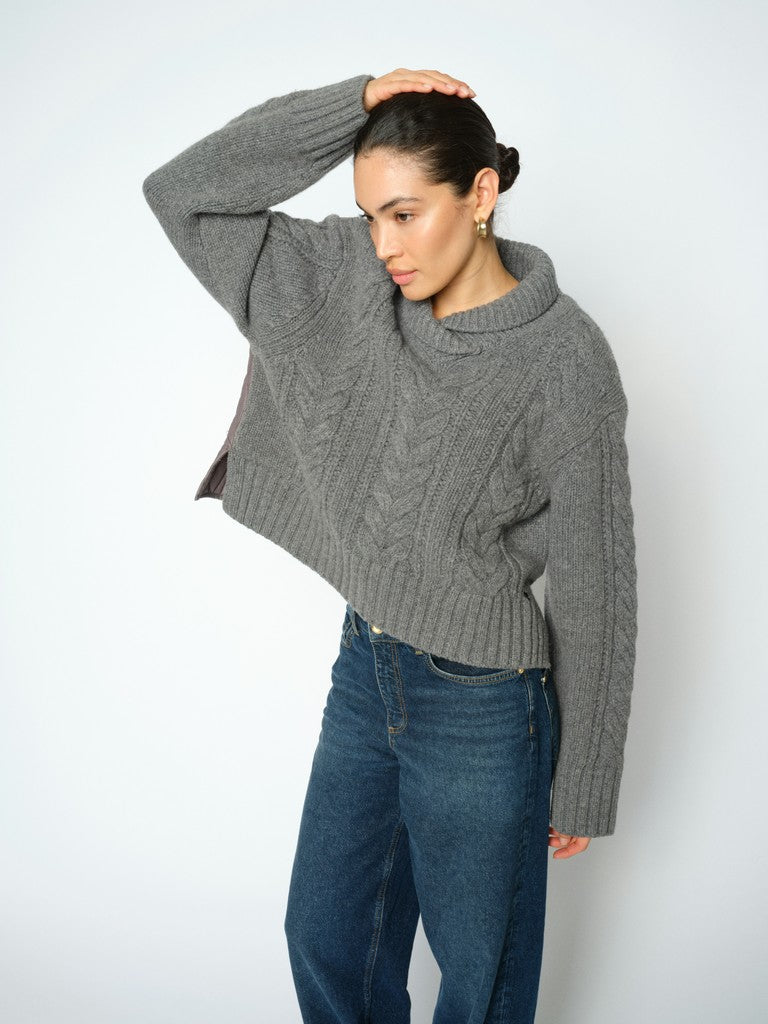 MOS MOSH MMGodinaz Quilt Knit grey 182850 226