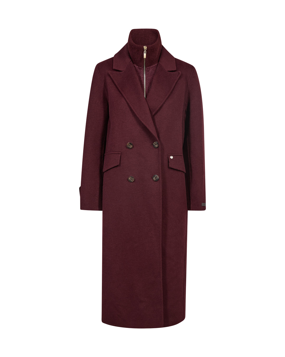 MOS MOSH MMAlva Loisa Mock Neck Coat wine 181410 226
