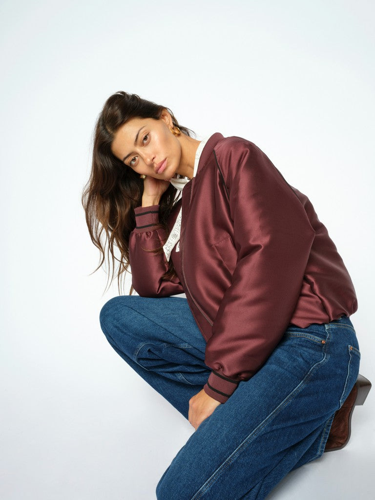 MOS MOSH MMCalico Sateen Jacket wine 181510 226