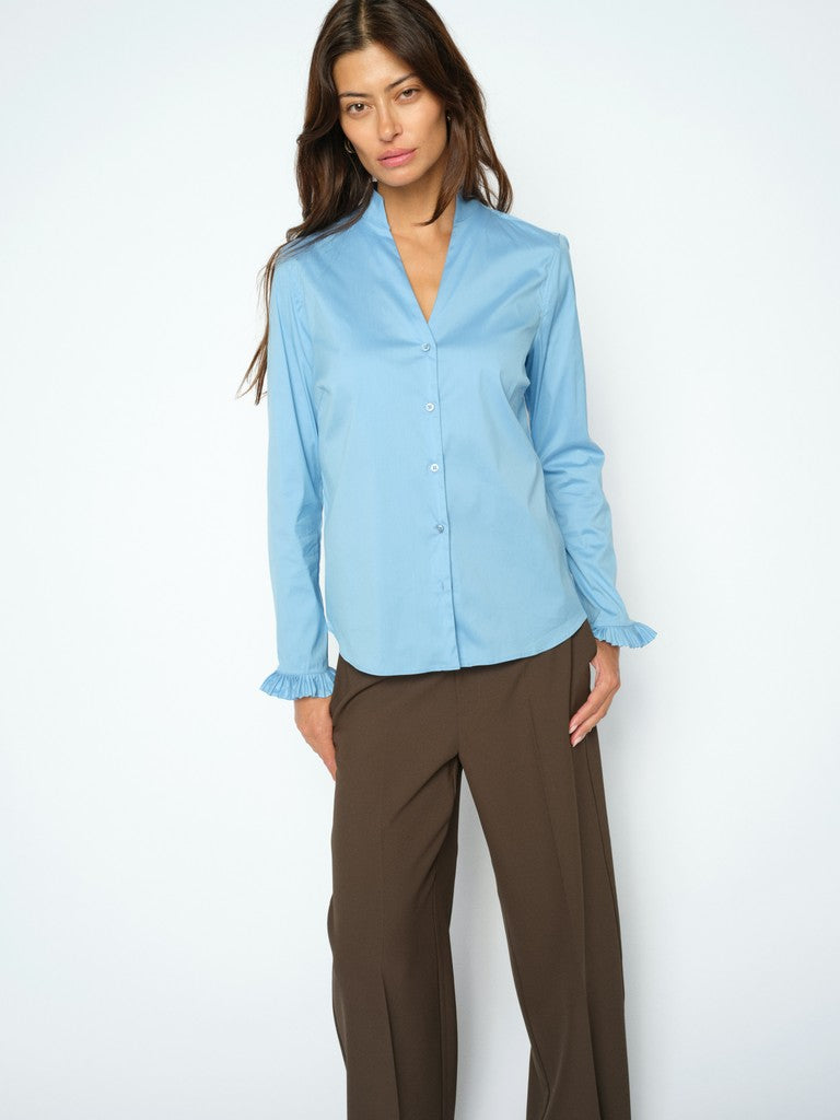 MOS MOSH MMHassie Pleat Shirt blue 174320 226