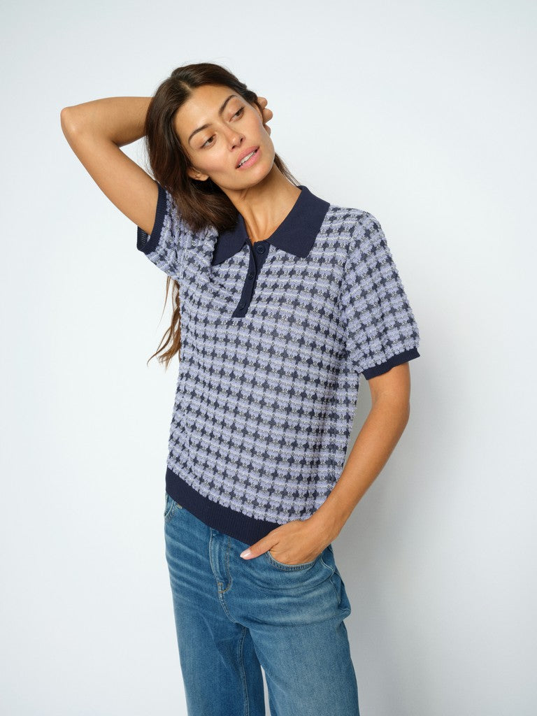 MOS MOSH MMTink SS Polo Knit violet 181920 226