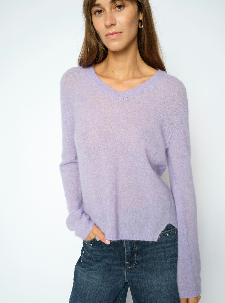MOS MOSH MMMape Sophia V-Neck Knit violet 182160 226