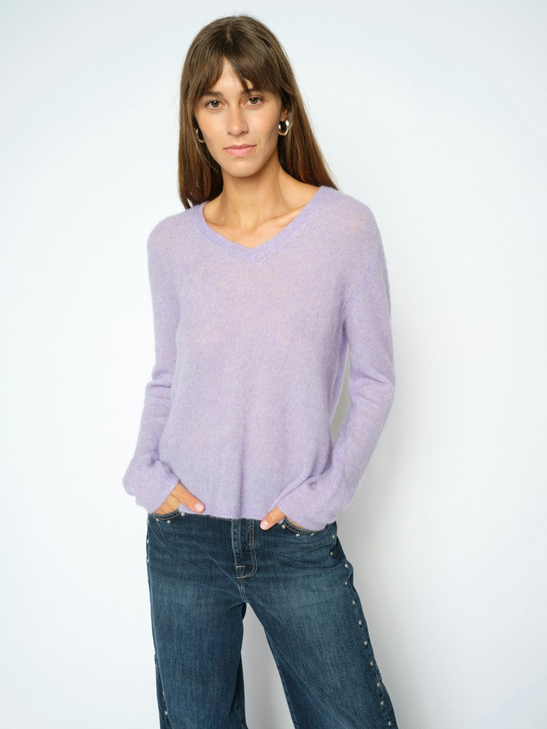 MOS MOSH MMMape Sophia V-Neck Knit violet 182160 226