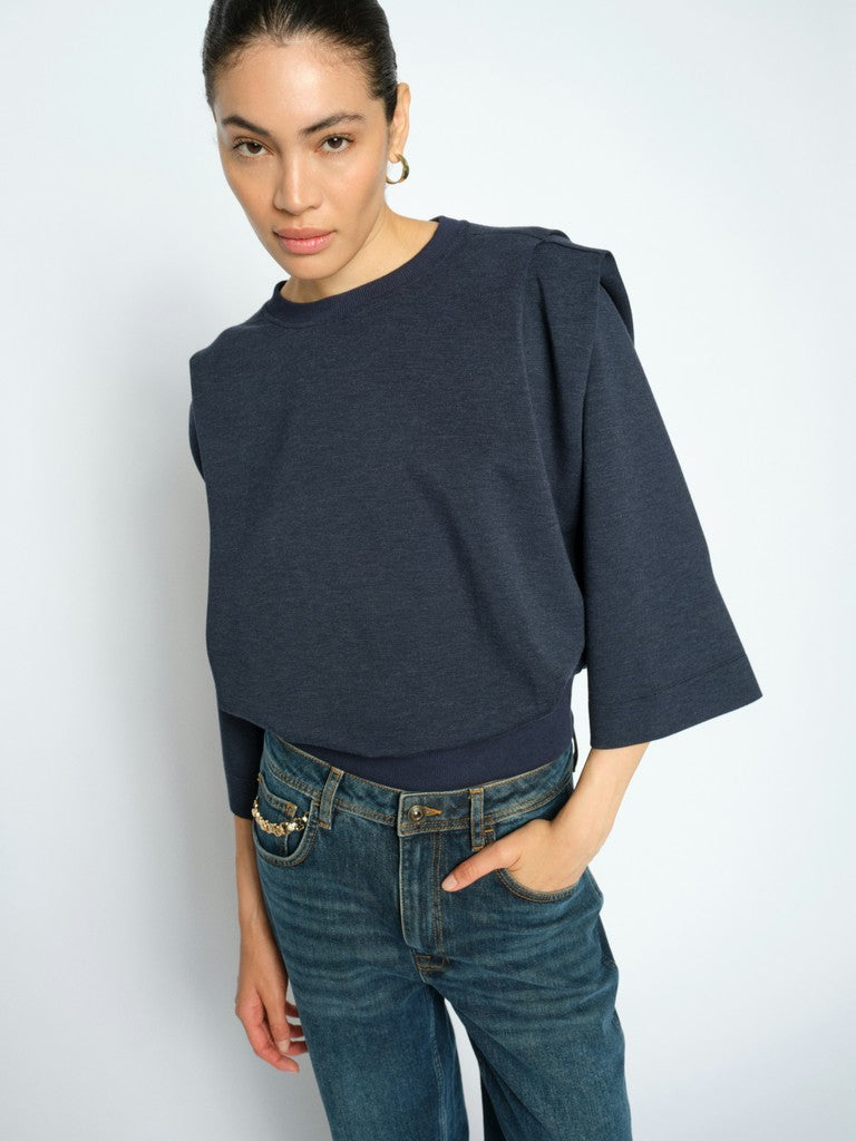 MOS MOSH MMMae O-3/4 Sleeve Sweatshirt navy 180790 226