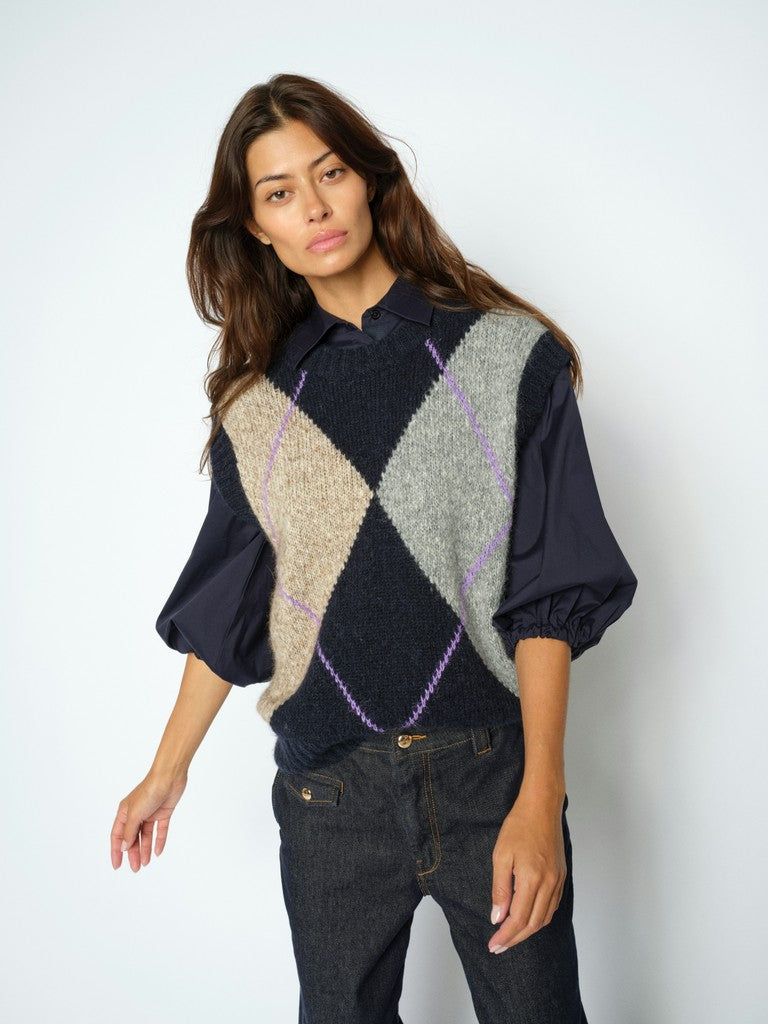 MOS MOSH MMJennine Knit Vest navy 183090 226