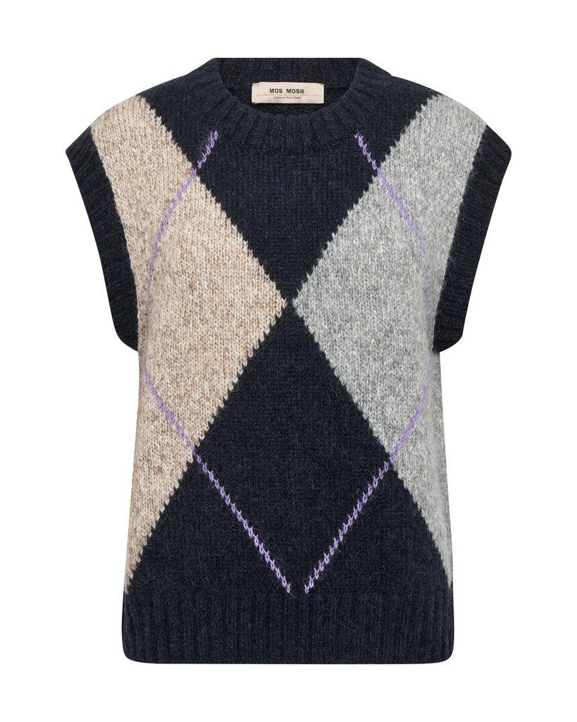MOS MOSH MMJennine Knit Vest navy 183090 226