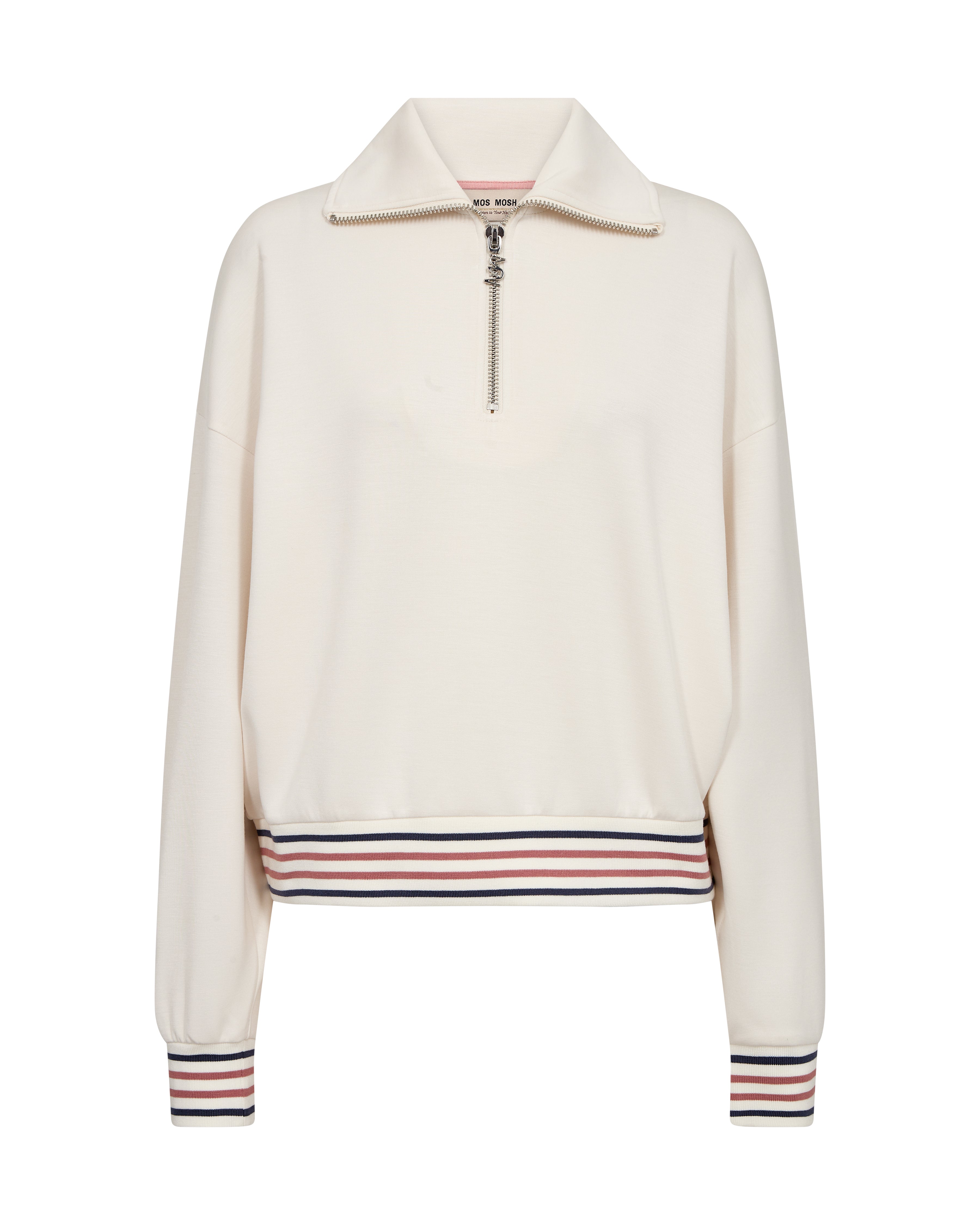 MOS MOSH MMGEORGIA LS ZIP SWEATSHIRT ECRU 177520 126