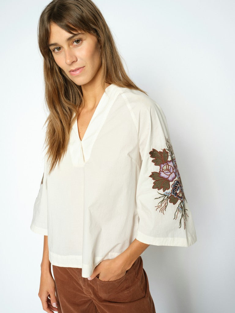 181100 mos mosh mmaleysa popli blouse ecru