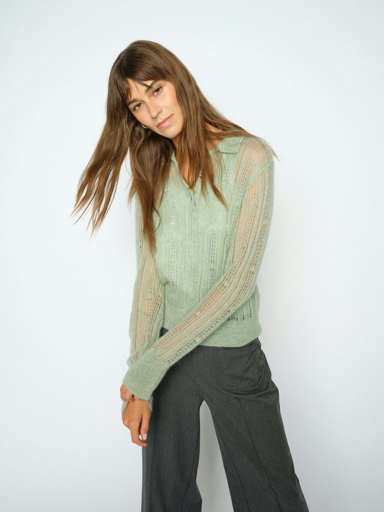 183030 mos mosh mmilma knit green long sleeve top 