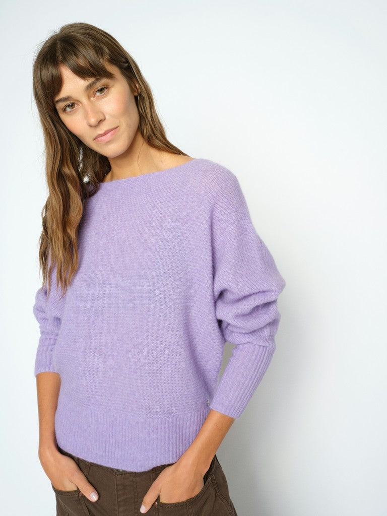 mos mosh mmthora boatneck knit  violet daywear