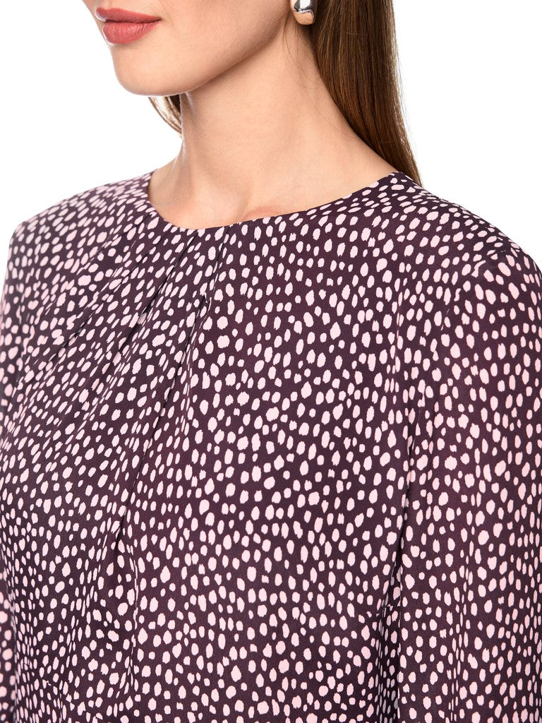 MARCCAIN WINE DOT DRESS BC2123W38 296 226