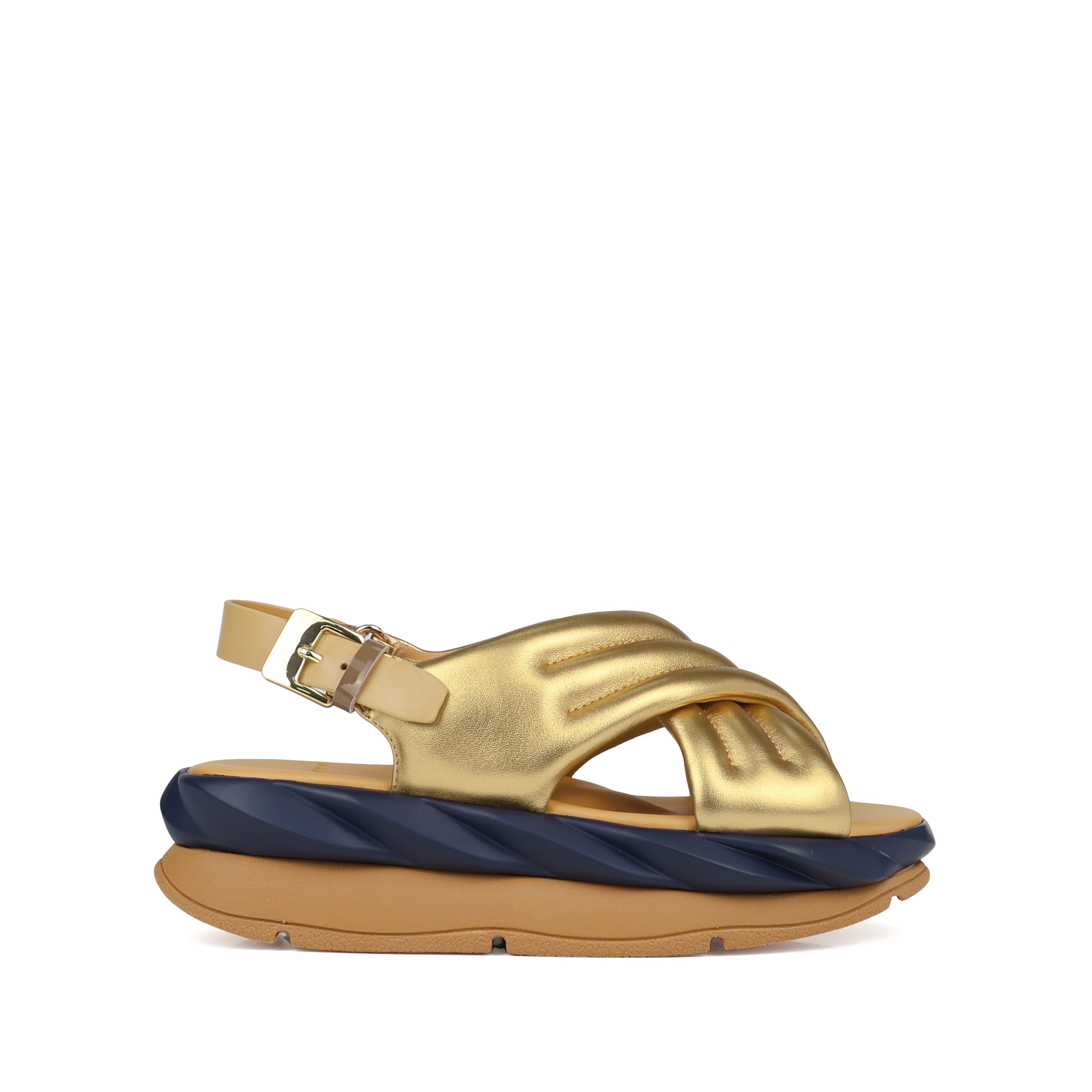 4CCCCEES GOLD METALLIC SANDAL MELLOW MANA 126
