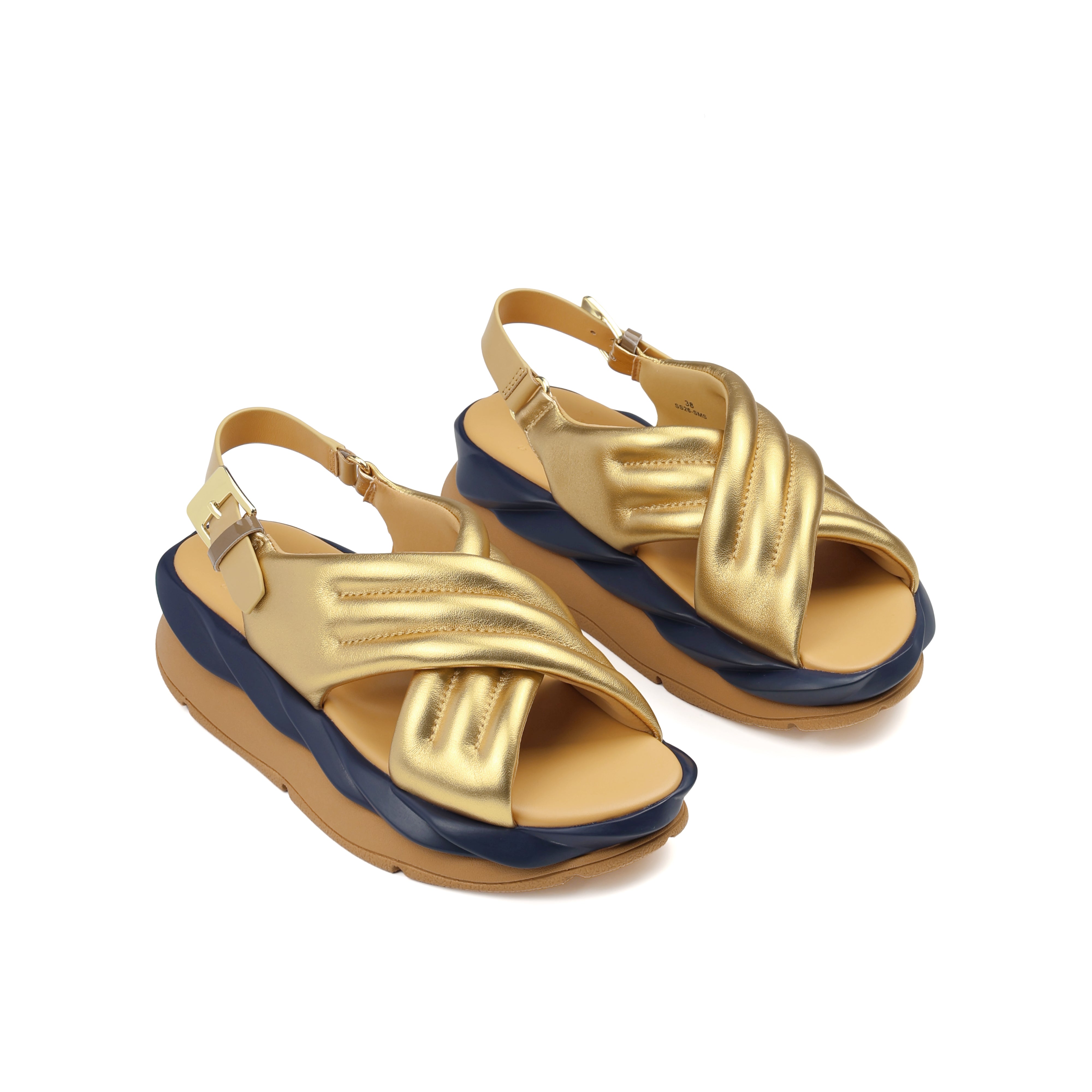 4CCCCEES GOLD METALLIC SANDAL MELLOW MANA 126