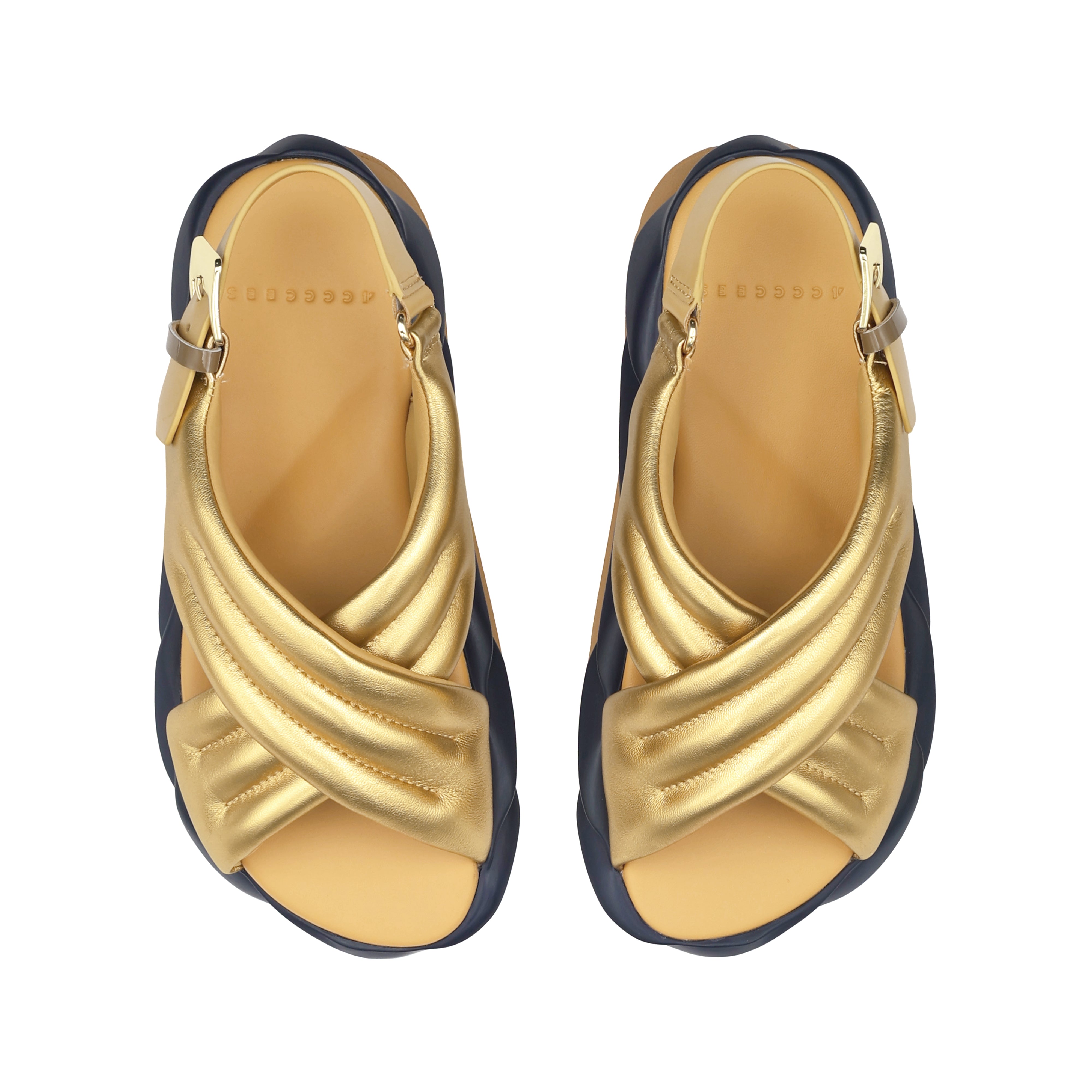 4CCCCEES GOLD METALLIC SANDAL MELLOW MANA 126