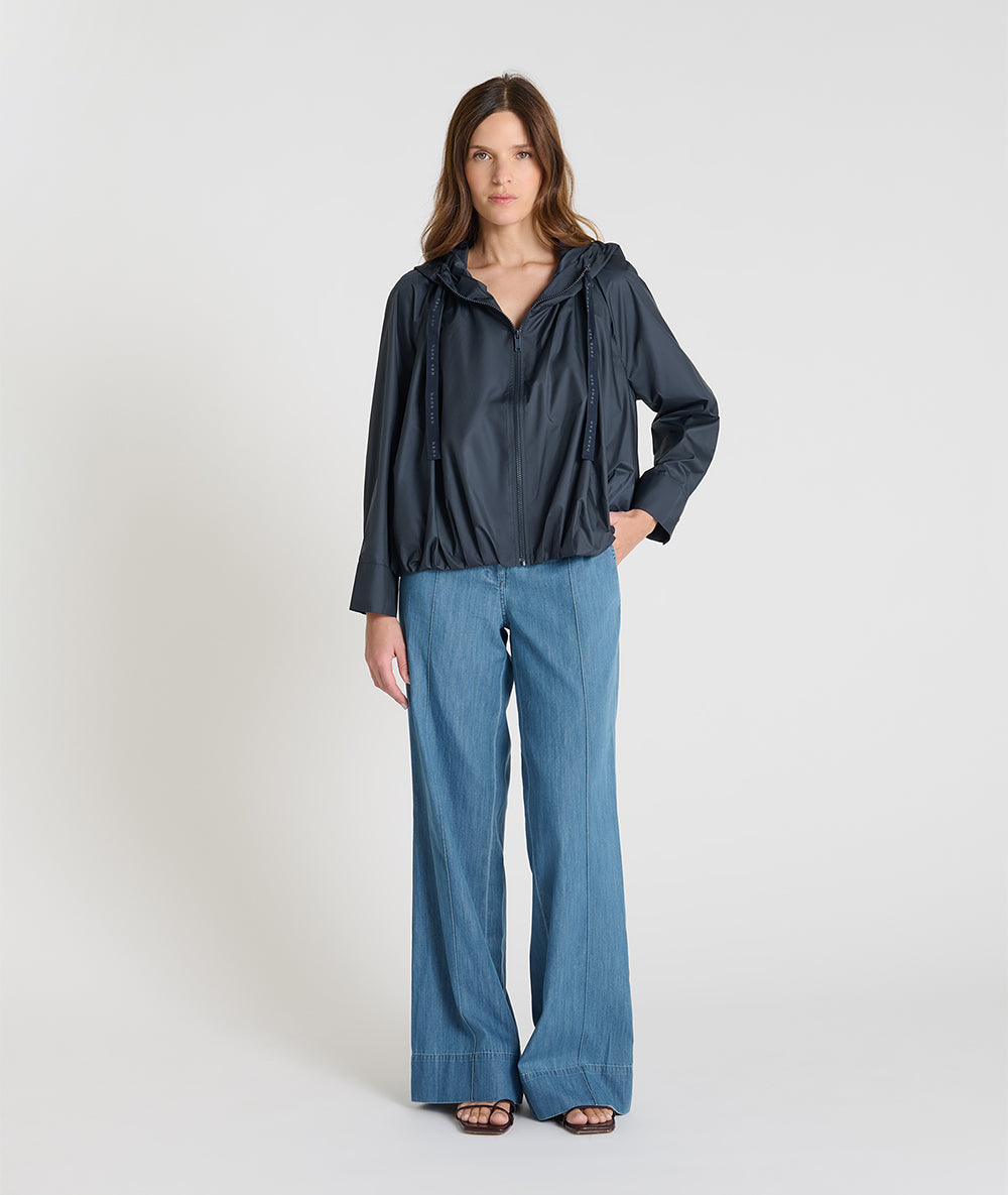 HANA SAN NAVY HOOD SHORT JACKET NOIRON 126