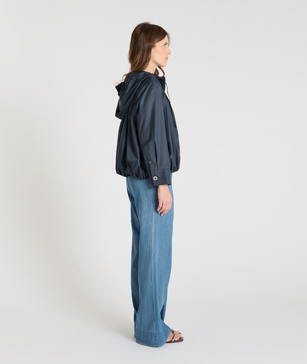 HANA SAN NAVY HOOD SHORT JACKET NOIRON 126