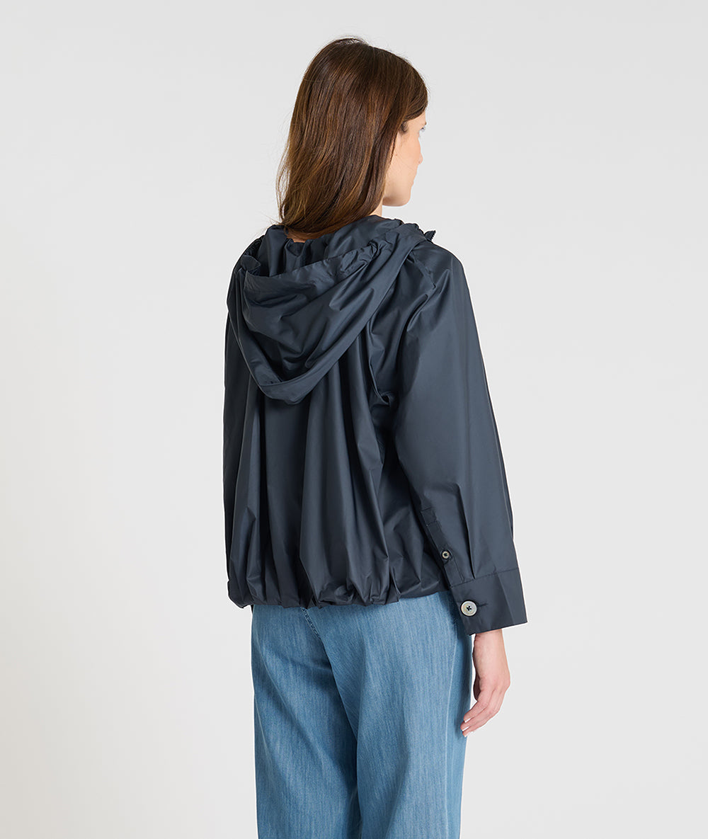 HANA SAN NAVY HOOD SHORT JACKET NOIRON 126