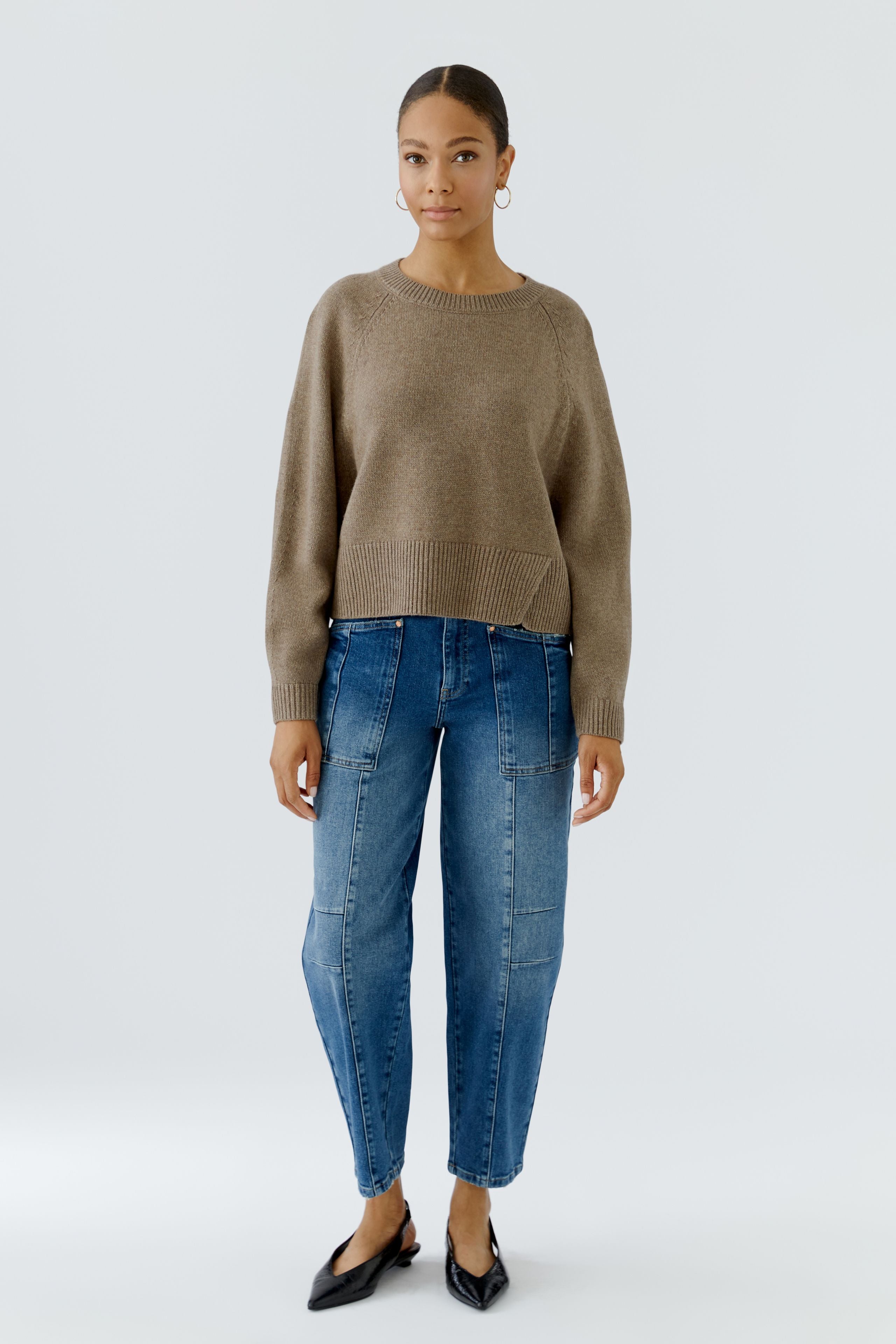 oui beige pullover 98963 8101