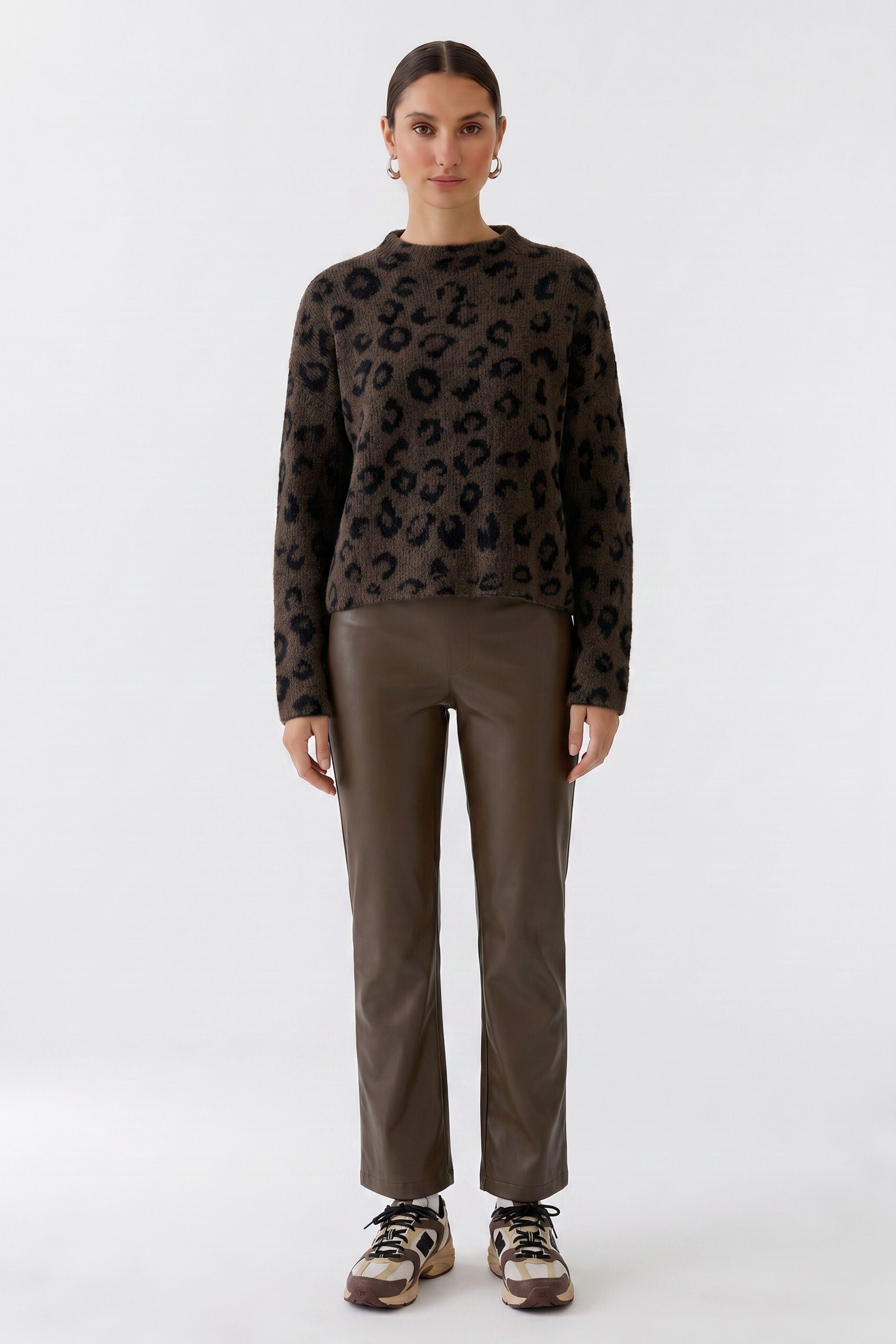 oui brown trousers 99023 8930