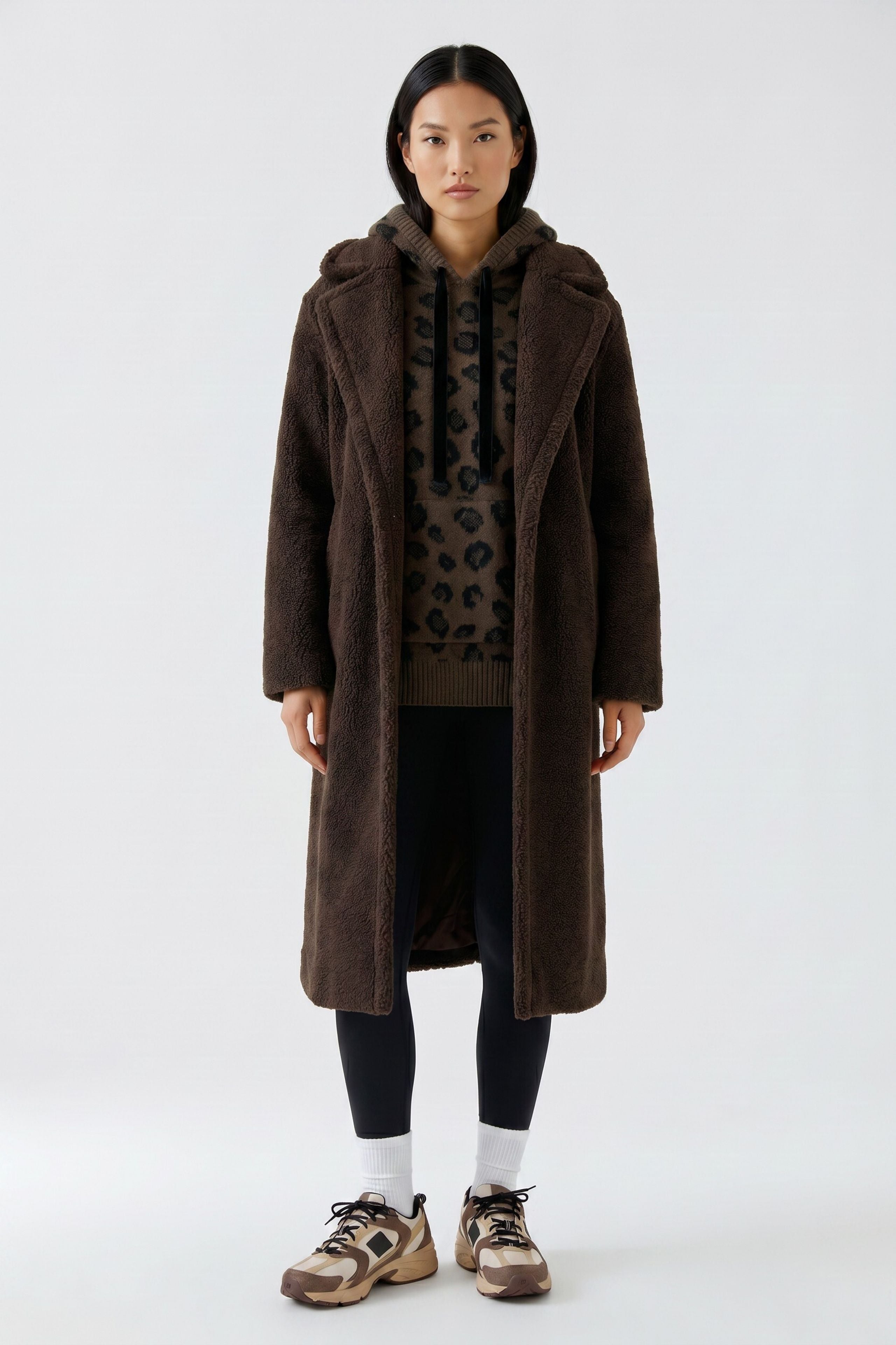 oui brown winter coat 85844 8930 