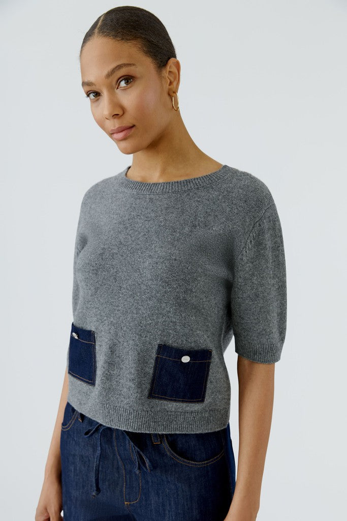 oui grey pullover 98983 9559 