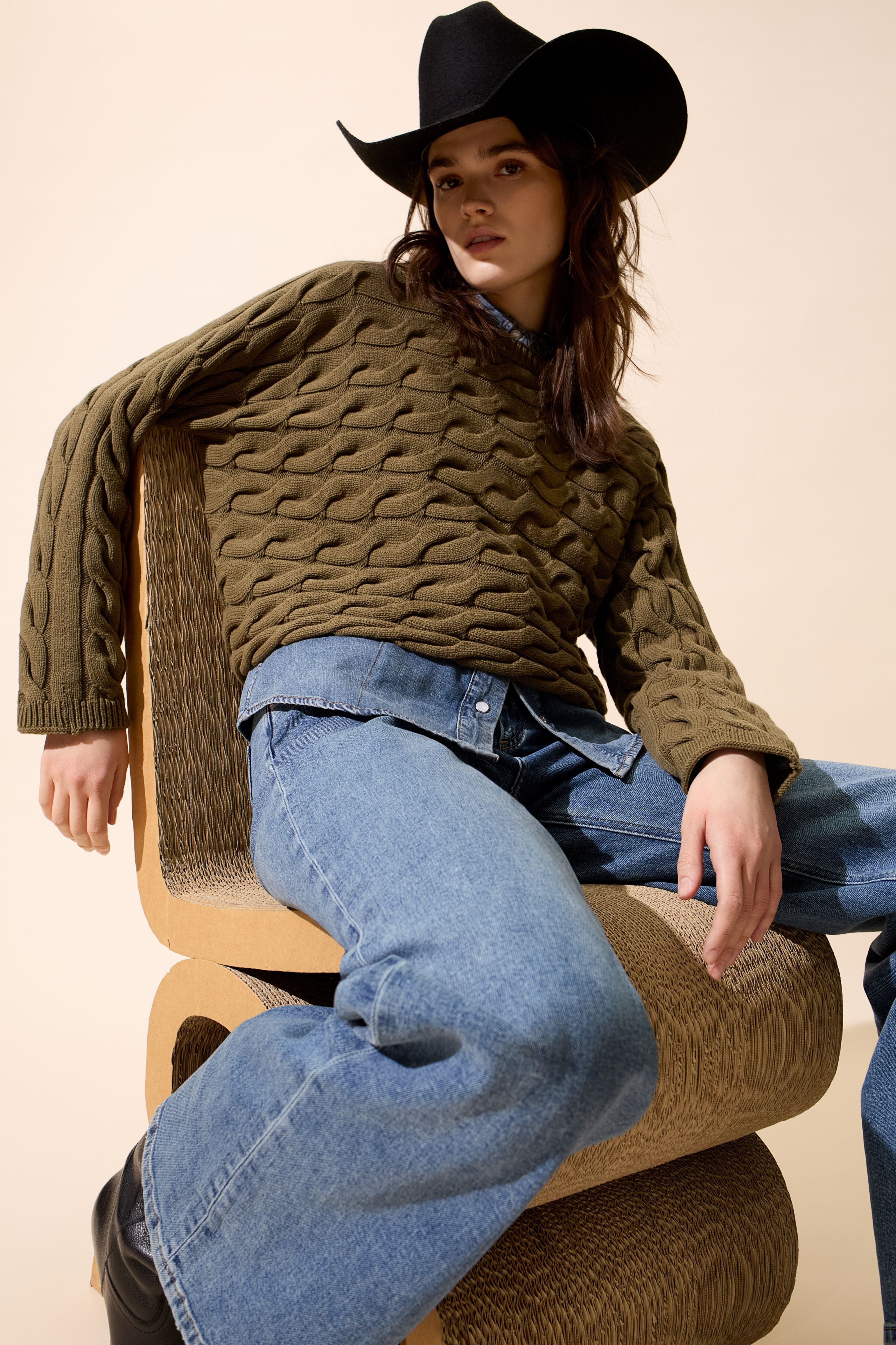 OUI KHAKI JUMPER 94609 macbees killarney