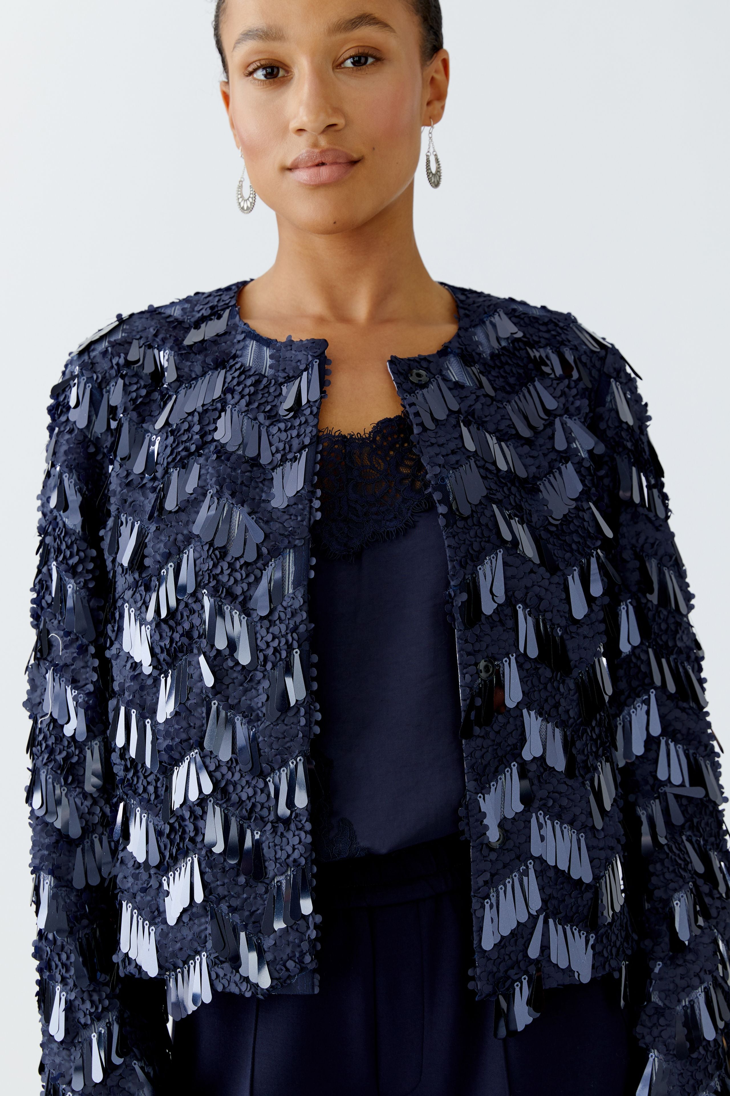 OUI SEQUIN JACKET 94351 AT MACBEES 