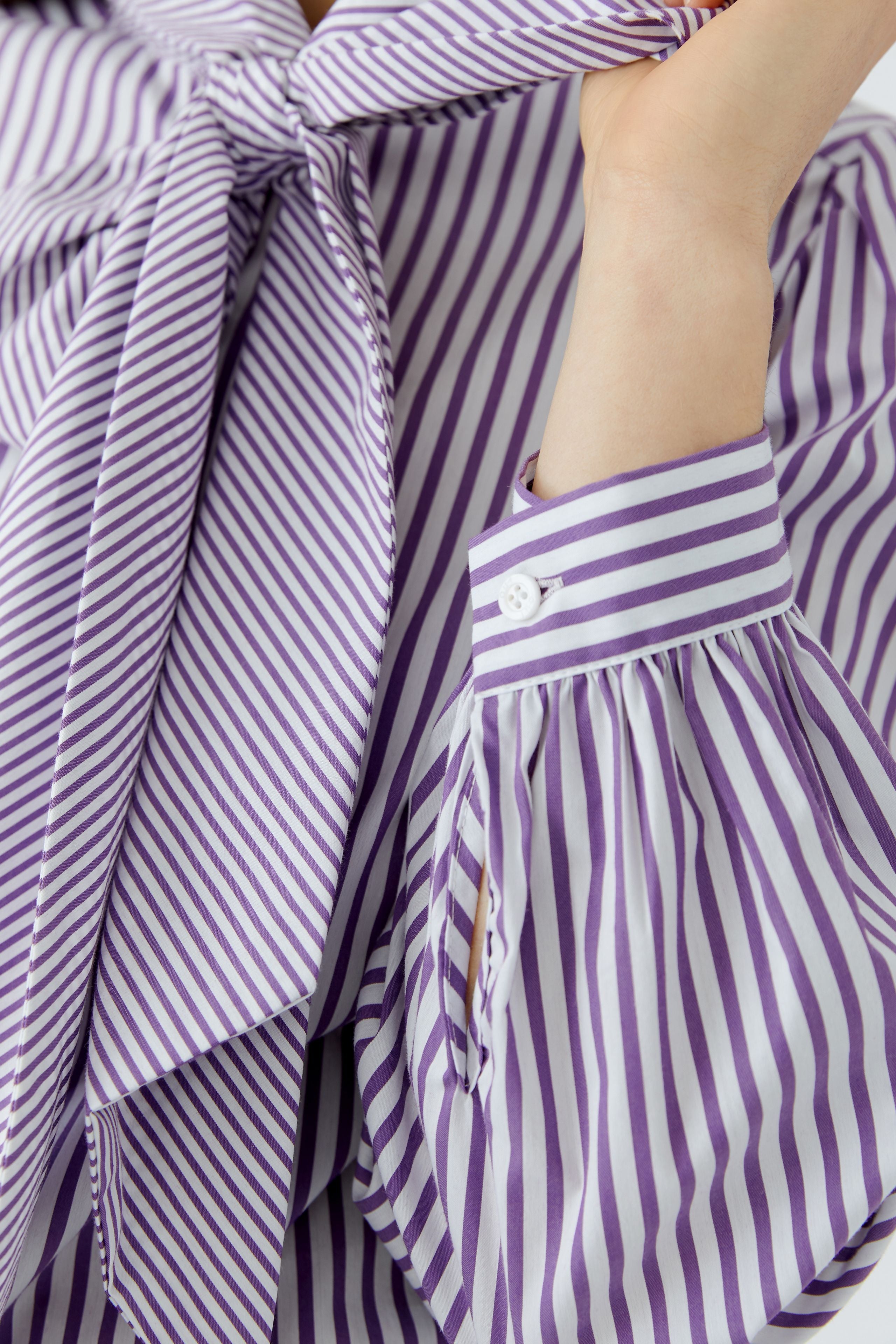 OUI PURPLE STRIPED SHIRT 0100415 0104 226