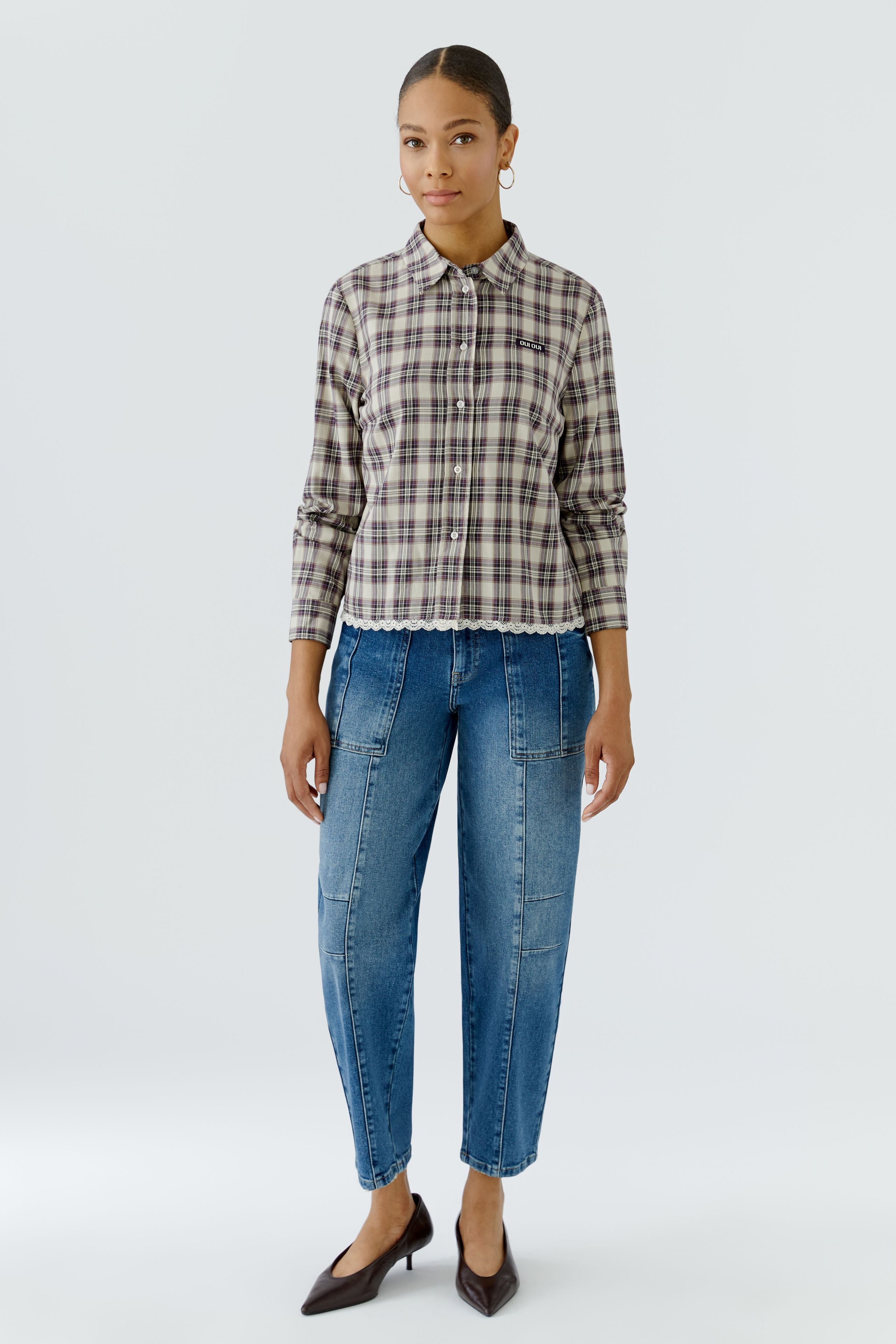OUI NAVY SHIRT BLOUSE 100416 0704 226