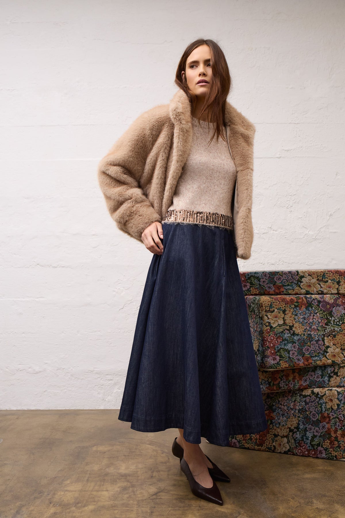 OUI DENIM A-LINE SKIRT 99157 5900 226