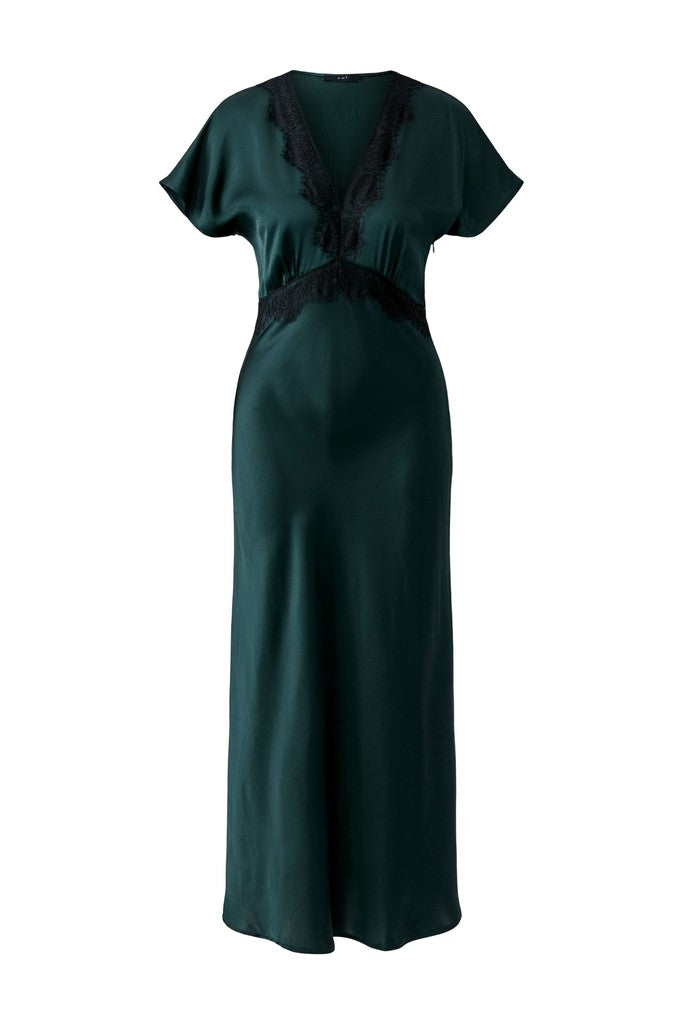 OUI GREEN SATIN DRESS 100035 226
