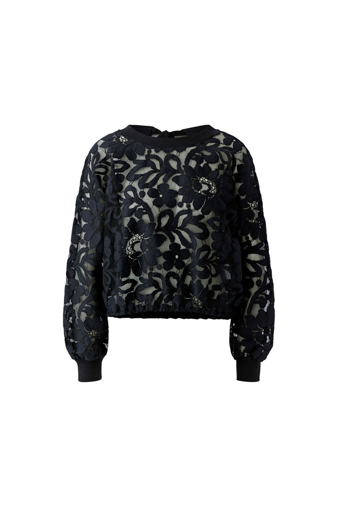 OUI BLACK LACE SWEATSHIRT 99922 226